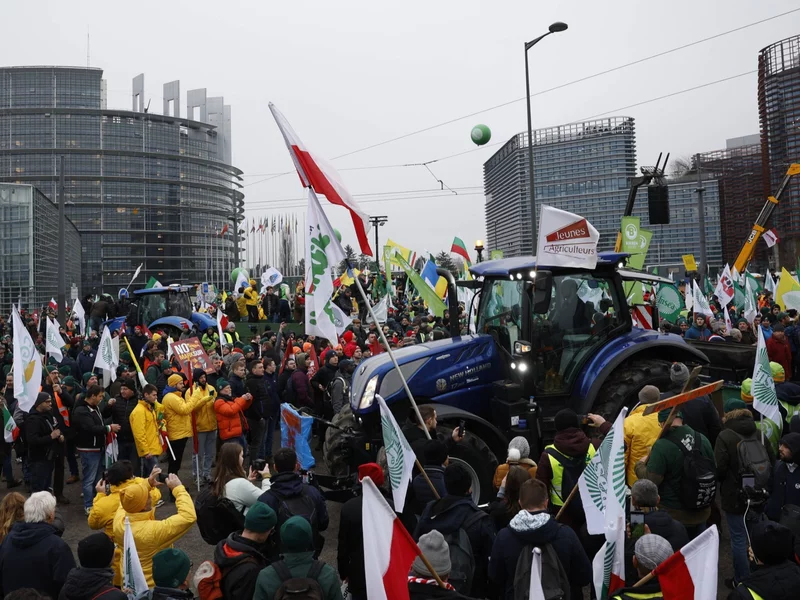 Strasburg: Rolnicy protestują przeciwko umowie z Mercosur