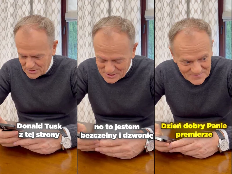 "Dzień dobry, Donald Tusk z tej strony". Premier zamieścił nagranie rozmowy