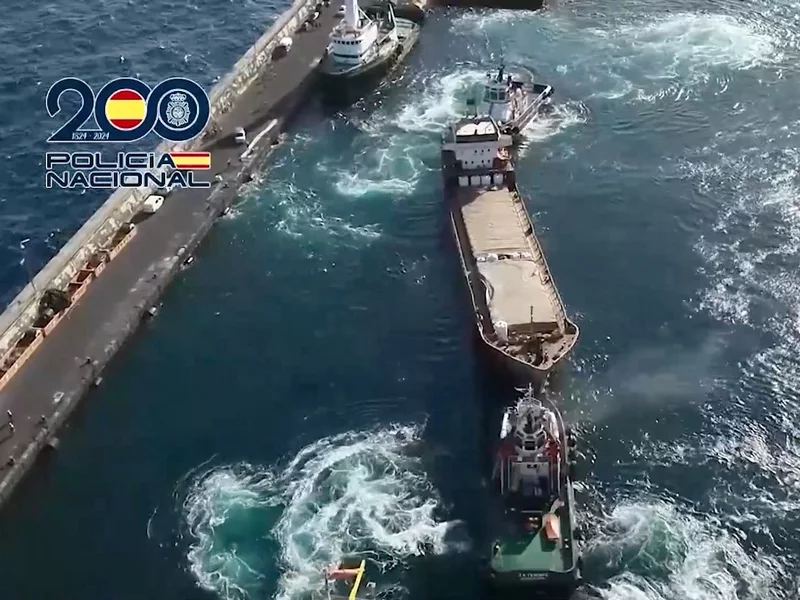 Hiszpania przejęła statek z 10 tonami kokainy ukrytymi w soli