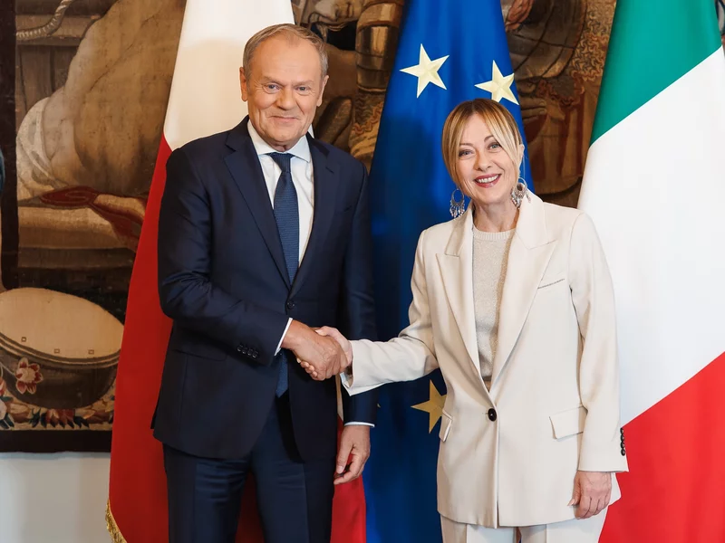 Tusk spotkał się z Meloni. 