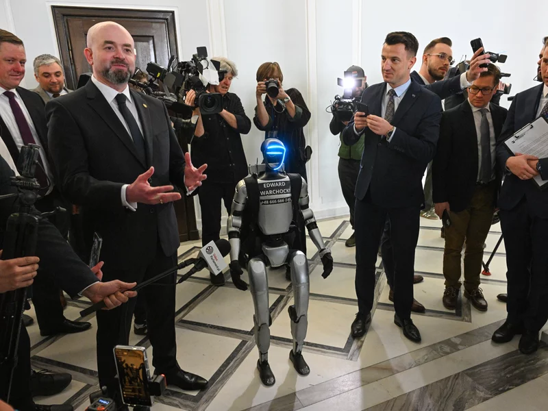W Sejmie gościł słynny robot Edward Warchocki. Wygłosił 