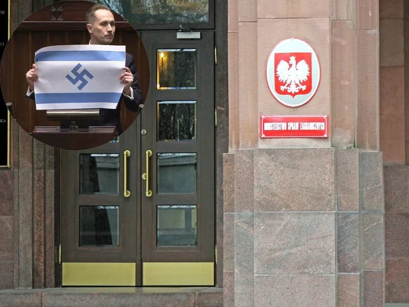 Flaga Izraela ze swastyką w Sejmie. Oświadczenie MSZ