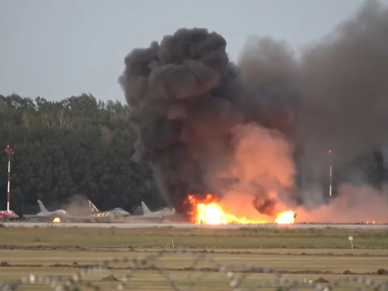 Co widzieli świadkowie tuż po katastrofie F-16? "Wielki grzyb, ogień"