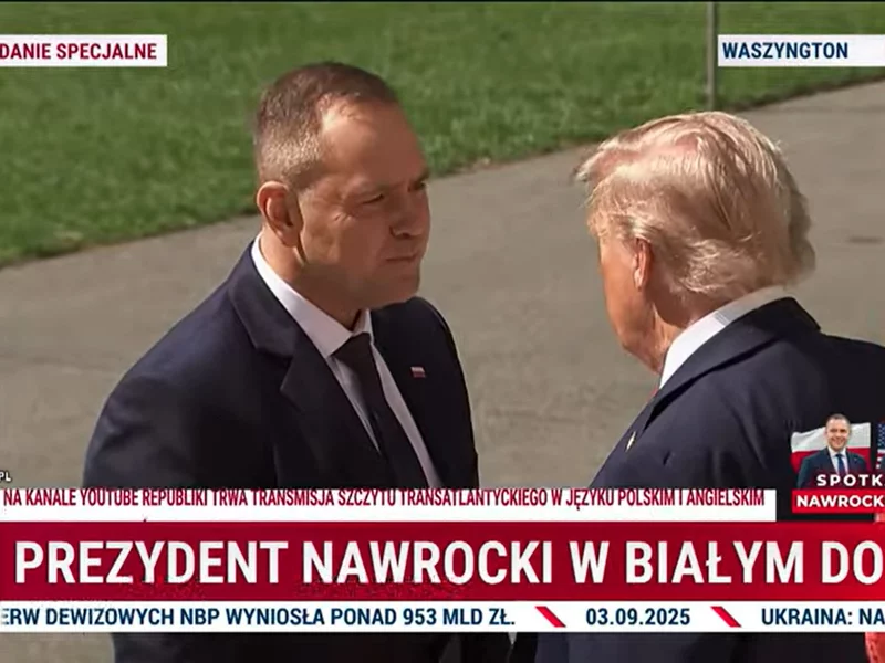 Prezydent Nawrocki powitany przez Trumpa w Białym Domu